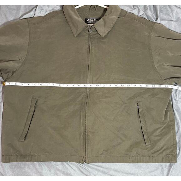 Vintage Y2K Eddie Bauer Green Men’s Field Chore Jacket Full Zip Sz XL - Picture 8 of 9